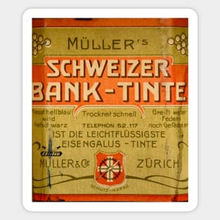 Schweizer Bank Tinte / Swiss Artwork Photography Sticker